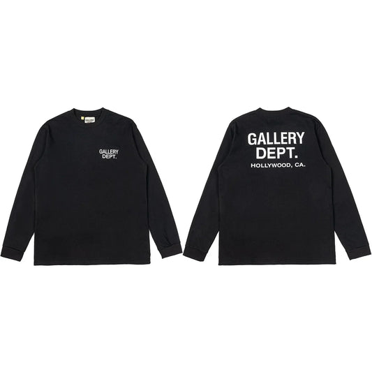 Gallery Dept. Hollywood Logo Long Sleeve T-Shirt - Black